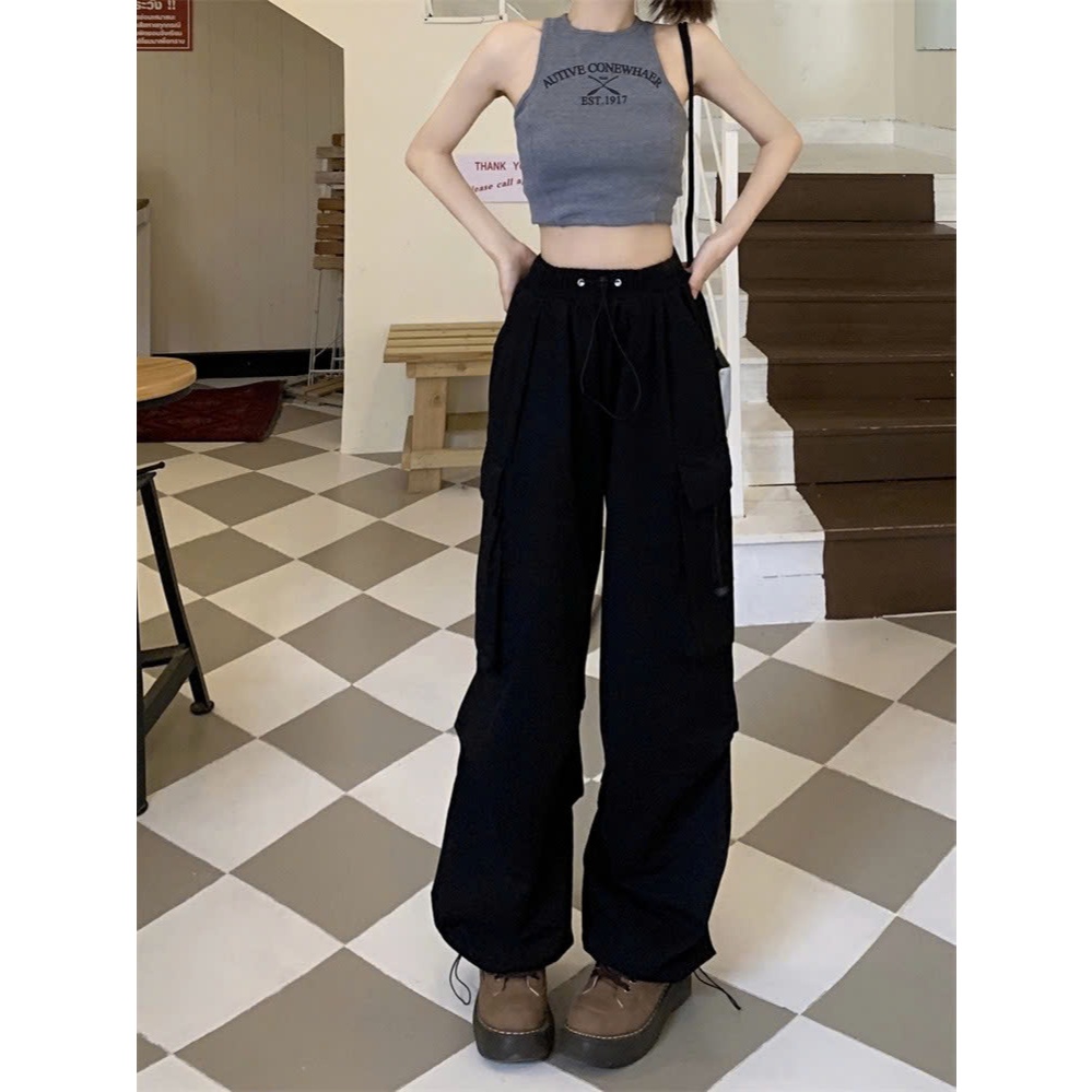Quần Kaki baggy nam trắng đen 2 gối gấu ống suông rộng chất vải mềm cao cấp RG01 Ullzang hàn quốc