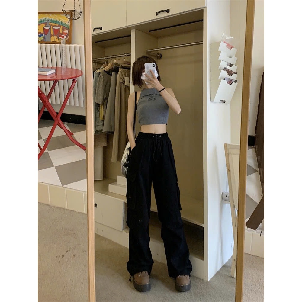 Quần Kaki baggy nam trắng đen 2 gối gấu ống suông rộng chất vải mềm cao cấp RG01 Ullzang hàn quốc