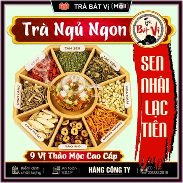 [Trà Ngủ Ngon - Dưỡng Nhan] - Trà Bát Vị Sen Nhài Lạc Tiên - Giảm Khó Ngủ, Ngủ Ngon Sâu Giấc, Giữ Dáng, Đẹp Da
