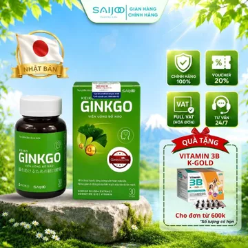 [GINKGO BILOBA 24%] Viên Uống Bổ Não KEIKO GINKGO Nhật Bản Hỗ Trợ Tăng Cường Tuần Hoàn Não, Trí Nhớ Tập Trung - 30 Viên