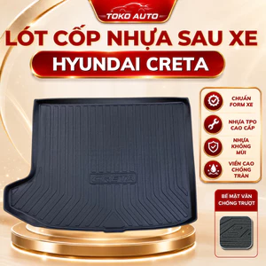 LÓT CỐP nhựa xe Hyundai Creta 2022 - HIỆN NAY - Mẫu có tai & Mẫu không tai - Hàng không mùi, chống nước