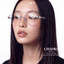 Kính Mắt Kim Loại Chuyên Lắp Cận CHADRA cao cấp Bayonetta Y2K Vuông Vintage HOT TREND