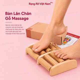 Bàn Lăn Chân Gỗ Massage Bấm Huyệt Lưu Thông Khí Huyết - Bàn Lăn Chân Thư Giãn Giúp Lưu Thông Mạch Máu Chống Tê Mỏi Chân