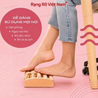 Bàn Lăn Chân Gỗ Massage Bấm Huyệt Lưu Thông Khí Huyết - Bàn Lăn Chân Thư Giãn Giúp Lưu Thông Mạch Máu Chống Tê Mỏi Chân