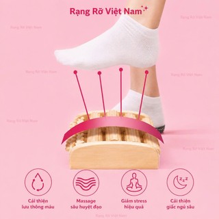 Bàn Lăn Chân Gỗ Massage Bấm Huyệt Lưu Thông Khí Huyết - Bàn Lăn Chân Thư Giãn Giúp Lưu Thông Mạch Máu Chống Tê Mỏi Chân
