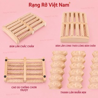 Bàn Lăn Chân Gỗ Massage Bấm Huyệt Lưu Thông Khí Huyết - Bàn Lăn Chân Thư Giãn Giúp Lưu Thông Mạch Máu Chống Tê Mỏi Chân