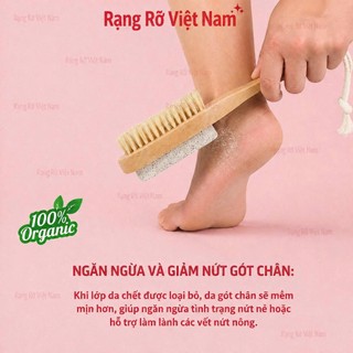 Bàn Chải Chà Gót Chân Kèm Đá Bọt Giúp Tẩy Tế Bào Chết Và Các Mảng Bám Quanh Chân - Cây Chà Gót Chân Có Cán Tiện Lợi