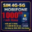 Sim Data 5G KHÔNG GIỚI HẠN 1 Năm Viettel Mobifone 12MDT150 U1500 12A69S 12MDT50 BIG50Y MAX90 MDT135 ESIM