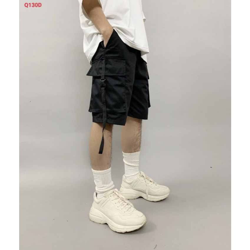 ❤️ RẺ ĐẸP ❤️ Quần short kaki nam nữ túi hộp thể thao tập gym chạy bộ đi biển 2 màu đen, trắng S1
