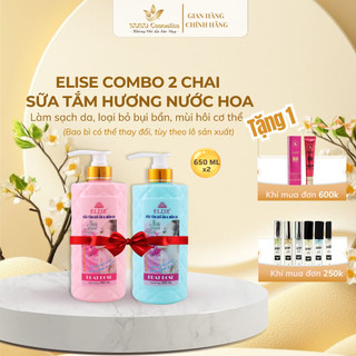 Combo 2 chai sữa tắm dưỡng da, mềm mịn Elise