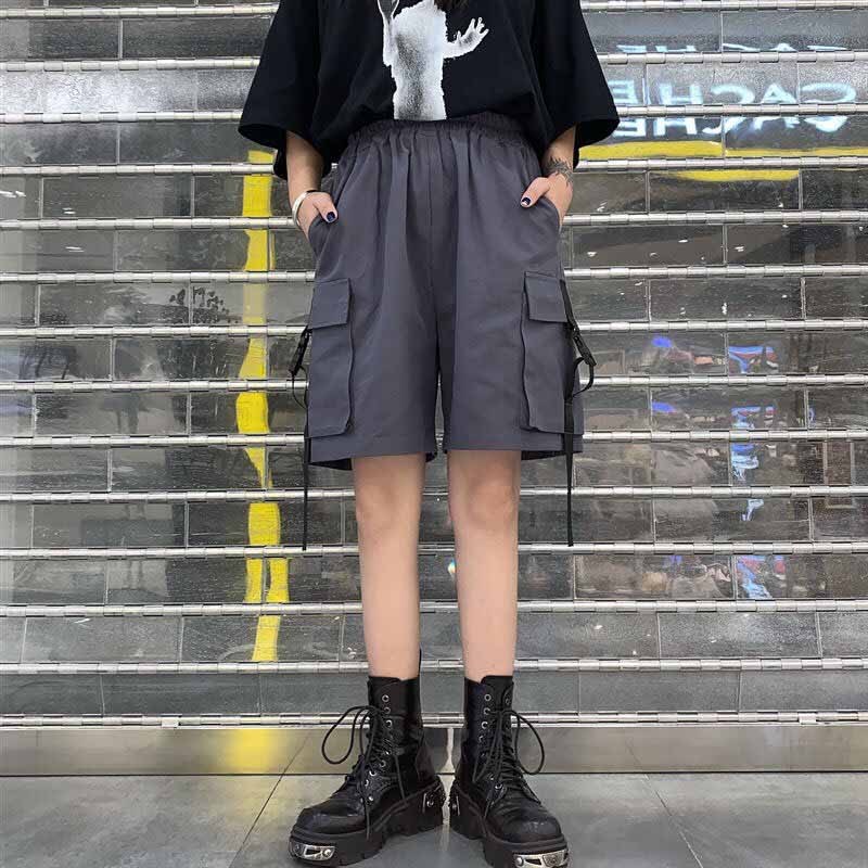 ❤️ Chất đẹp_Form chuẩn ❤️ Quần sọt trên gối  thể thao unisex nam nữ, short đen lưng thun có túi S1