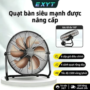 Quạt sàn công nghiệp kích thước lớn nâng cấp cao cấp EXYT, 8 cấp gió, dây dài 3m, dùng cho nhà & cửa hàng