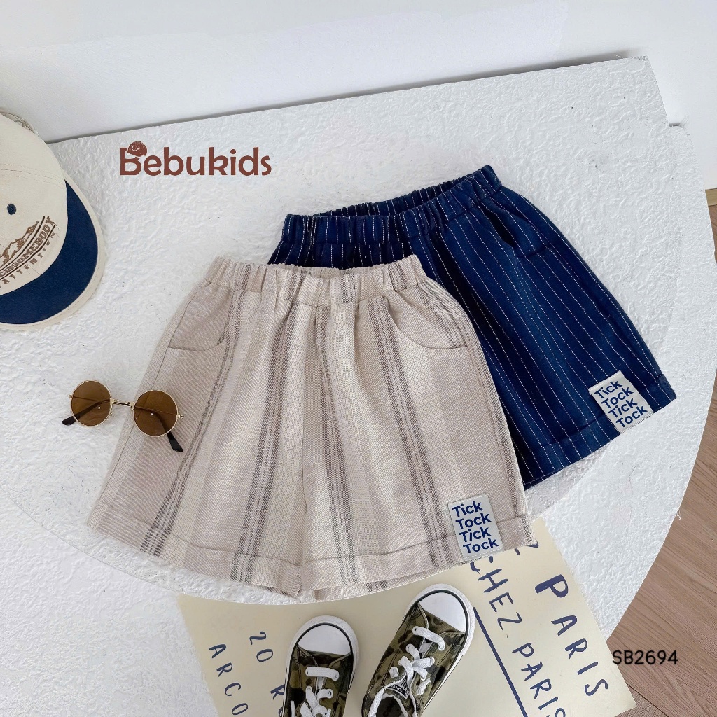 Set cotton cộc tay in hình khủng long Bebukids phối quần da cá mềm mại cho bé 8-21kg