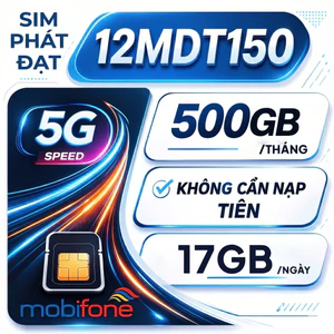 Sim 4G Mobifone 12MDT50 MDT250A U1500 1000GB 500GB 75GB 12MDT150 21G12 12MAX90 12FD50 SIM 4G 1 NĂM VIETTEL ESIM 5G