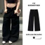 Quần Jean Đen Form Suông Rộng GODMOTHER Quần Jean Cạp Trễ Ống Suông Nam Nữ Unisex Thoải Mái