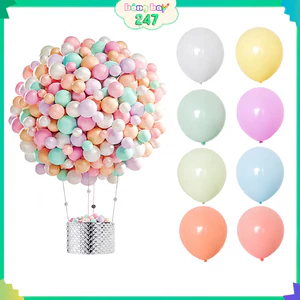 Set 100 Quả Bóng Bay Màu Pastel Trang Trí Sinh Nhật, Bong Bóng Trang Trí Phòng Cưới BB6