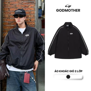 Áo Khoác Gió GODMOTHER Áo Jacket 2 Lớp Nam Nữ Menswear Phong Cách Thể Thao Năng Động