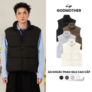 Áo Phao Gile GODMOTHER Áo Khoác Phao 2 Túi Sườn Chéo Nam Nữ Menswear Mùa Thu Đông Mẫu Mới