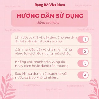 Dây Tắm Sợi Lanh Cao Cấp Full 2 Mặt Tẩy Tế Bào Chết Giúp Da Mịn Màng Phù Hợp Mọi Loại Da - Bông Tắm Sơ Mướp Tẩy Da Chết