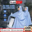 Áo mưa xe máy, thoáng khí và không bí bách, được làm từ chất liệu PVC chống thấm nước, che phủ toàn thân