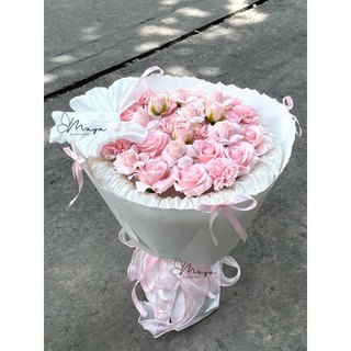 Bó hoa hồng tỷ muội sáp thơm mix hồng nơ lụa, đa dạng quà tặng sang trọng, đáng yêu, ngọt ngào,quà sinh nhật, lễ,...