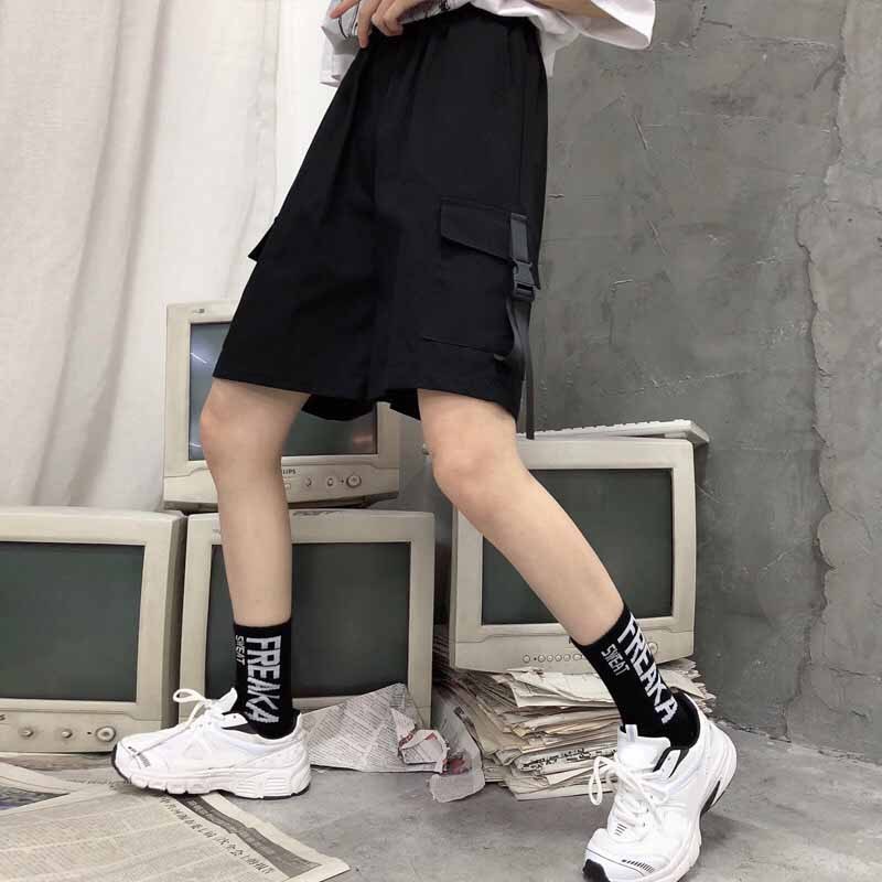 Quần Short Đùi Dây Rút Nam Nữ Chất Kaki Cạp Chun Ngắn Trên Gối Thể Thao Mặc Nhà Tập Gym Có 2 Màu