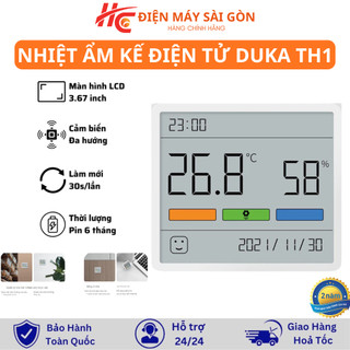 Nhiệt Kế Ẩm Điện Tử DUKA TH1 - Nhiệt Ẩm Kế Mini Cảm Biến Hiển Thị Chính Xác Độ Ẩm Và Nhiệt Độ