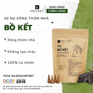 50 - 55 Nhang Nụ Thảo Dược Bồ Kết VIETKET 100g - Có Nụ Cháy Kém Vì Không Tạo Cháy, Xông Thơm Ấm Nhà, Tẩy Uế, Tự Nhiên