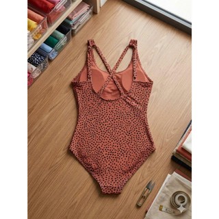 Bộ đồ bơi-bikini liền thân kín đáo tôn dáng chất thun bơi cao cấp, có đệm ngực, màu nâu hàng VNXK