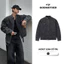 Áo Khoác Jacket Jean GODMOTHER Form Rộng Áo Khoác Denim Cổ Tàu Basic Phối Khoá Kéo Ngực Menswear
