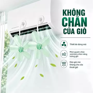 Oddment Quạt Điều Chỉnh Hướng Gió Điều Hòa, Quạt Tản Nhiệt Điều Hòa Máy Lạnh 5 Cánh Xoay 360,độ bảo