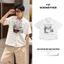 Áo Sơ Mi Cộc Tay Họa Tiết GODMOTHER Áo Sơ Mi Kẻ Sọc Phong Cách Retro Kiểu Dáng Cổ Điển Trẻ Trung