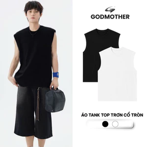 Áo Tanktop Cổ Tròn GODMOTHER Áo Ba Lỗ Cotton 2 Chiều Dáng Dài Phong Cách Thể Thao Năng Động
