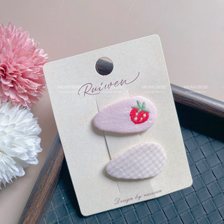 Set 2 chiếc kẹp tóc Bọc vải Handmade cho bé nhiều hình đáng yêu