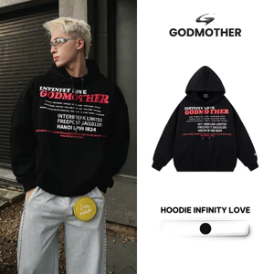 Áo Hoodie Infinity Love GODMOTHER Vải Nỉ Bông In Lụa Nam Nữ Unisex Form Boxy Ấm Áp Thời Thượng