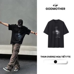 Áo Thun GODMOTHER Blured Face The End Chất Liệu Cotton Form Basic