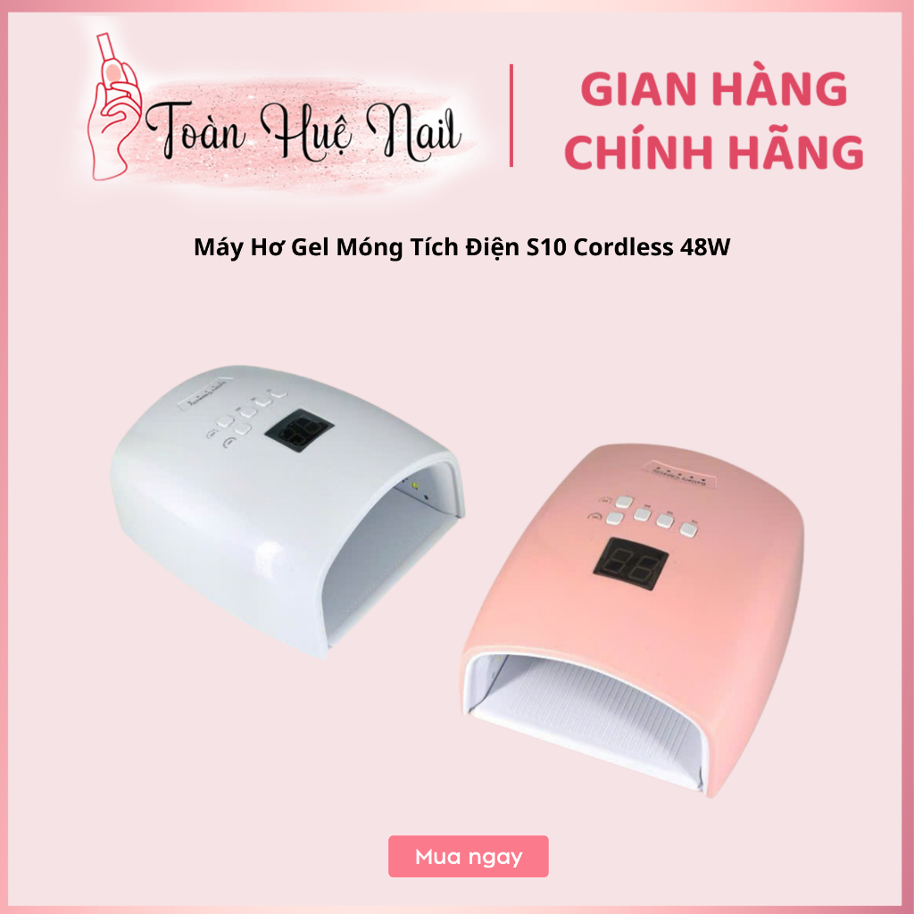 Máy Hơ Gel Móng Tích Điện S10 Cordless 48W – Đèn Hơ Móng UV Nail Cao Cấp, Không Dây, Hơ Nhanh & Bền