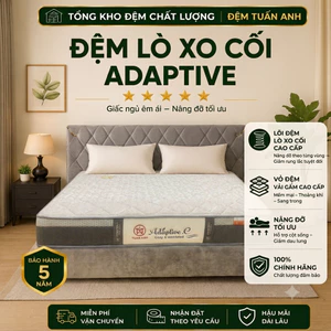 Nệm lò xo cối Tuấn Anh Adaptive chính hãng 24cm công nghệ cân bằng nhiệt - Đệm chất lượng