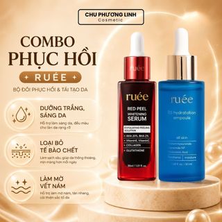 Combo Phục Hồi Da Serum B5 & Peel Da Ruee CB0273 - Phục Hồi Chuyên Sâu, Dưỡng Sáng Da, Giúp Da Căng Bóng