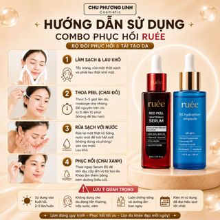 Combo Phục Hồi Da Serum B5 & Peel Da Ruee CB0273 - Phục Hồi Chuyên Sâu, Dưỡng Sáng Da, Giúp Da Căng Bóng