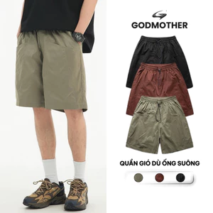 Quần Short Gió GODMOTHER Quần Đùi Gió Nam Kèm Dây Rút Chống Thấm Nước Thoải Mái Vận Động Thể Thao