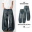 Quần Jean Cạp Trễ Wash GODMOTHER Quần Denim Ống Rộng Xanh Wash Đường Phố Hàn Quốc Phong Cách Unisex