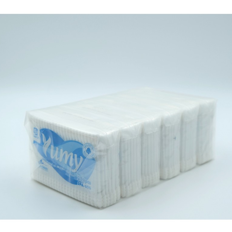 Combo 24 gói Tăm bông YUMY 200 que thân nhựa chính hãng 2 đầu bông mềm an toàn đa dụng (TB01-025)