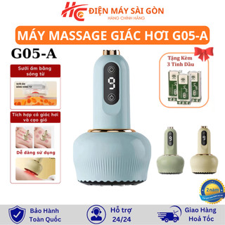 Máy Massage GIác Hơi Cầm Tay G05-A Cạo Gió Có Đèn Hồng Ngoại Giúp Lưu Thông Máu,An Toàn,Bảo Vệ Da