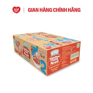 Sữa chua uống tiệt trùng KUN hương phúc bồn tử thùng 48 hộp x 170ml