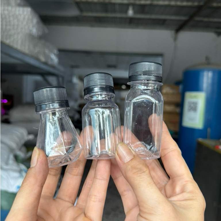 30 Chai Nhựa Tròn 50ml – 100ml Kèm Nắp, Không Mùi, Đựng Sản Phẩm Test, Sữa Chua