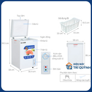 Tủ Đông Mini Hòa Phát 107 Lít HPF AN6107 Dàn Nhôm Bảo Hành Toàn Quốc Tại Nhà Điện Máy Sao Việt