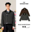 Áo Jacket Dạ Phối Cổ Khoá GODMOTHER 2025 Áo Khoác Khoá Kim Loại Hàn Quốc Lịch Lãm