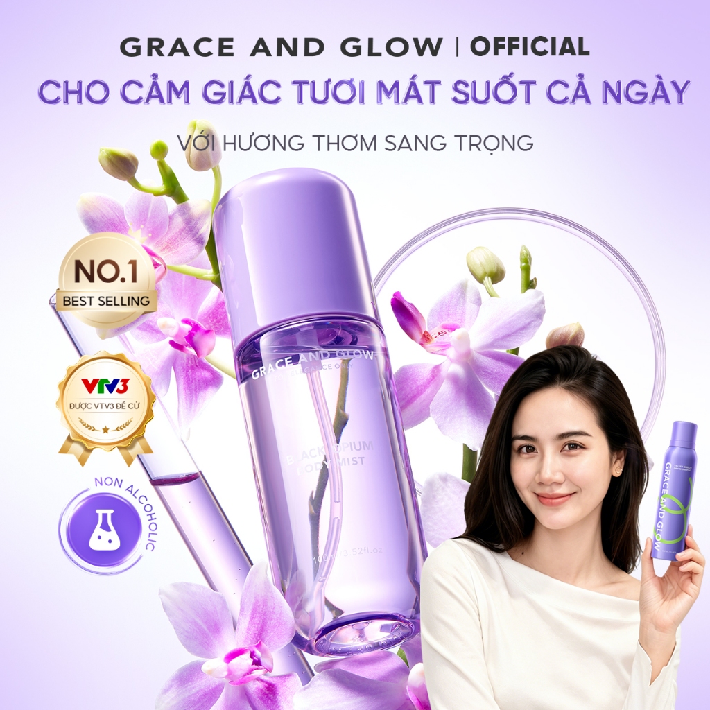 Xịt thơm Body Mist Black Opium Grace and Glow 100ml nước hoa thơm lâu