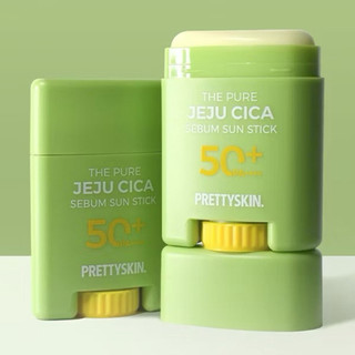 (SALE 35T) SÁP CHỐNG NẮNG RAU MÁ P.R.E.T.TY SKIN THE PURE JEJU CICA SEBUM SUN STICK 50ml